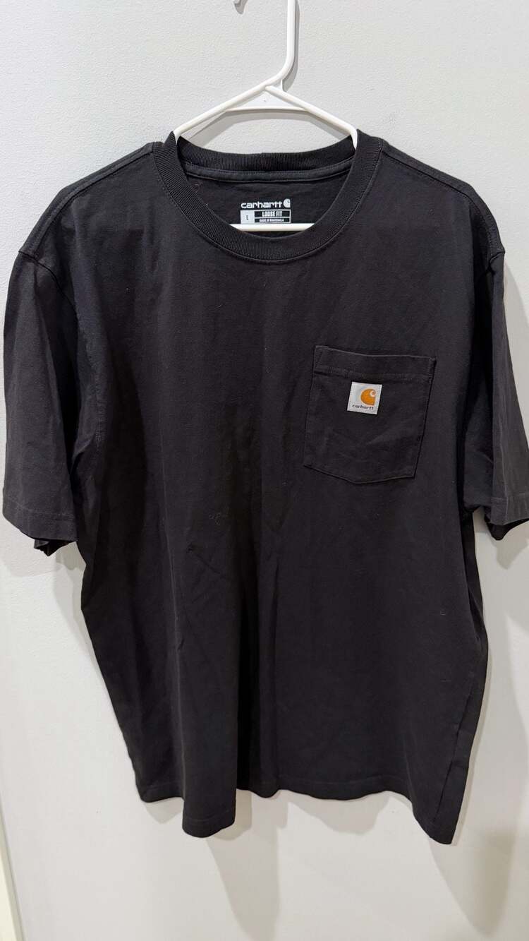 Carhartt K87 BLK Loose Fit Heavyweight Short Sleeve T-Shirt Black Size L